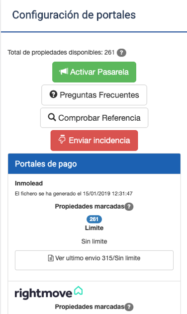Publicación en portales inmobiliarios.